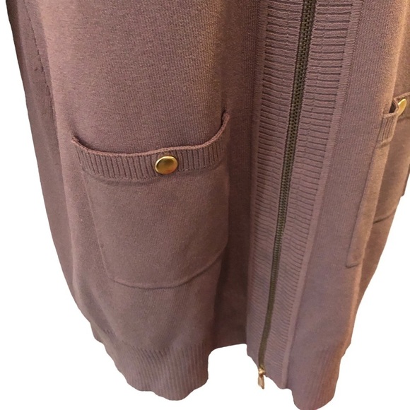 Boston Proper Longline Full Zip Cardigan Sweater M Pockets Businesss Wardrobebe - Picture 4 of 6